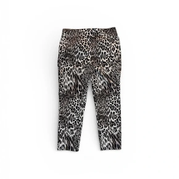 Chicos Perfect Stretch Pants 12 Leopard Print Ankle Slim Women - Picture 3 of 8